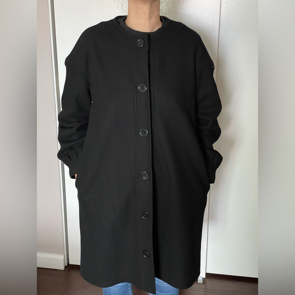 Surface To Air Dropped Shoulder Wool Coat